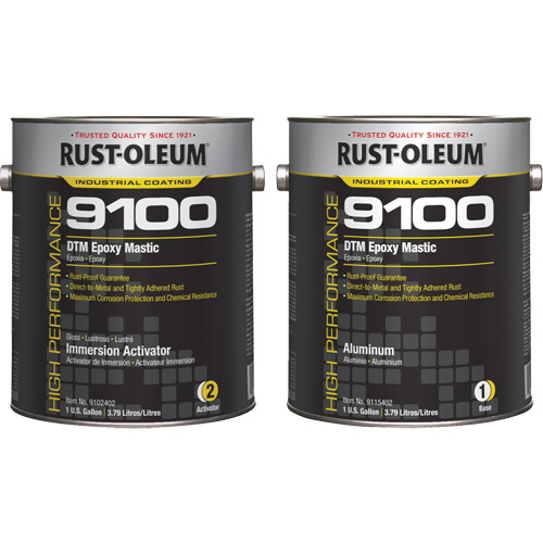 9100 System DTM Epoxy Mastic Base & Activator Kit, Aluminum, Gallon Chandler Sales