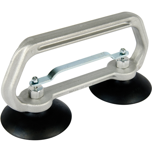 Vacuum Cups - Heavy-Duty Double Cup, 50 lbs. Capacity, 4", Pull-bar, 10" Handle Length Chandler Sales