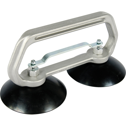 Vacuum Cups - Heavy-Duty Double Cup, 75 lbs. Capacity, 5", Pull-bar, 10" Handle Length Chandler Sales