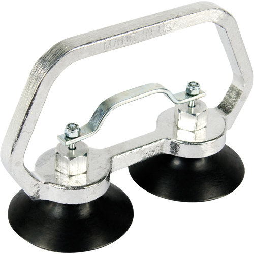Vacuum Cups - Heavy-Duty Double Cup, 30 lbs. Capacity, 3", Pull-bar, 7" Handle Length Chandler Sales