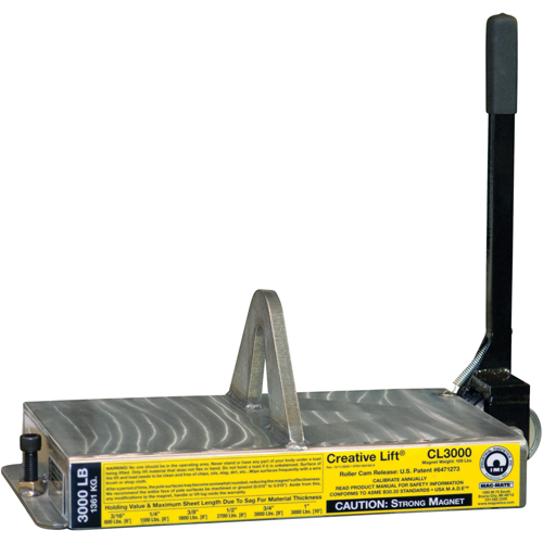Creative Lift&reg; Magnets, 3000 lbs. (1.5 tons) Holding Cap., 19-1/4" L x 10-1/2" W x 7" H Chandler Sales