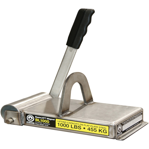 Basiclift Magnets, 1000 lbs. (0.5 tons) Holding Cap., 11" L x 5-5/8" W x 5-1/2" H Chandler Sales