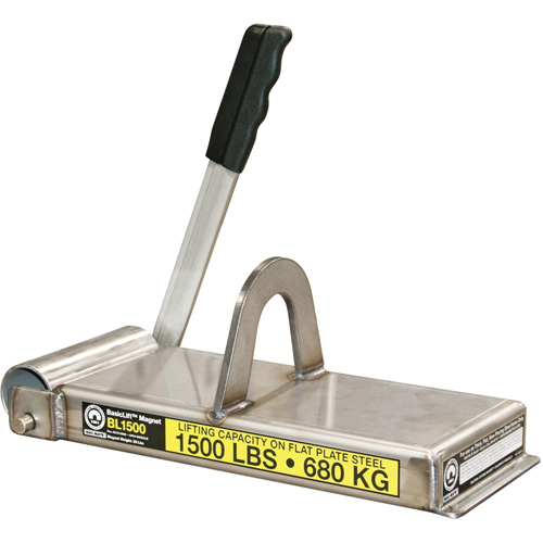 Basiclift Magnets, 1500 lbs. (0.75 tons) Holding Cap., 14-1/2" L x 5-5/8" W x 5-1/2" H Chandler Sales