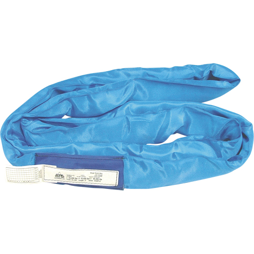 Round Slings, Blue, 4" W x 8' L, 23000 lbs. Vertical Load Chandler Sales