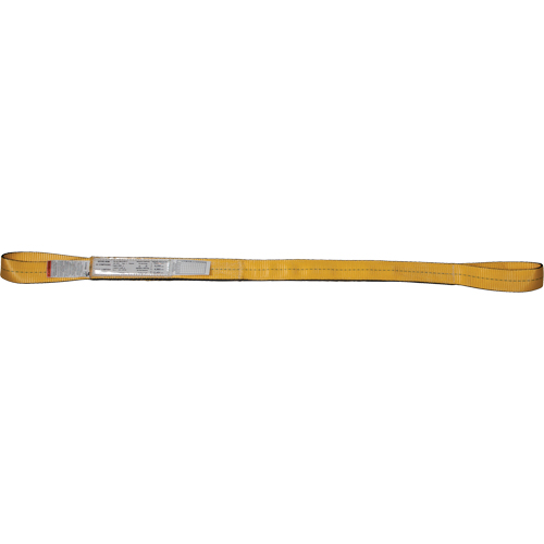&eacute;lingues de levage en nylon, Pli Simple, Oeillet double, Type 3, 1" la x 3' lo, Limite de charge verticale 1600 lb Chandler Sales