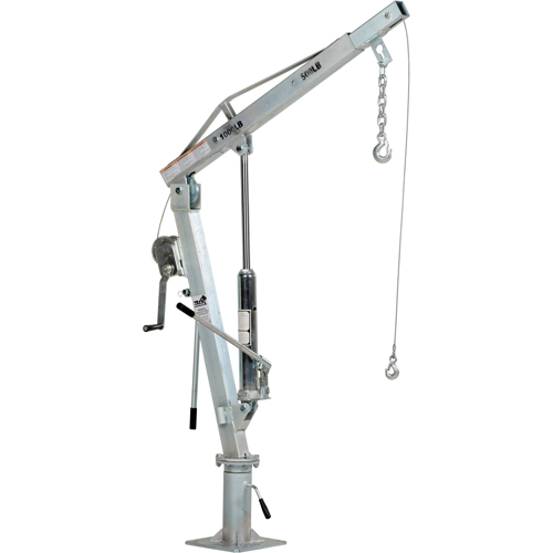 Winch Operated Truck Jib Crane, 500 lbs. (0.25 tons) Capacity, 99" Max. Clearance Chandler Sales