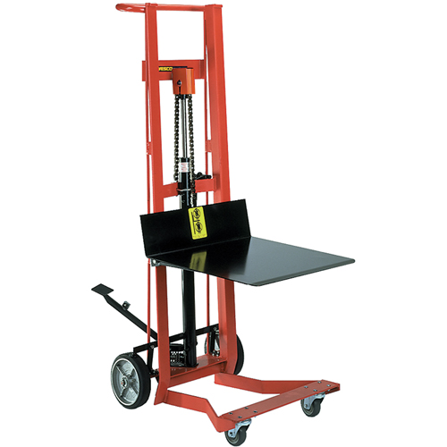 Hydraulic Platform Lift Stacker, Foot Pump Operated, 750 lbs. Capacity, 54" Max Lift Chandler Sales
