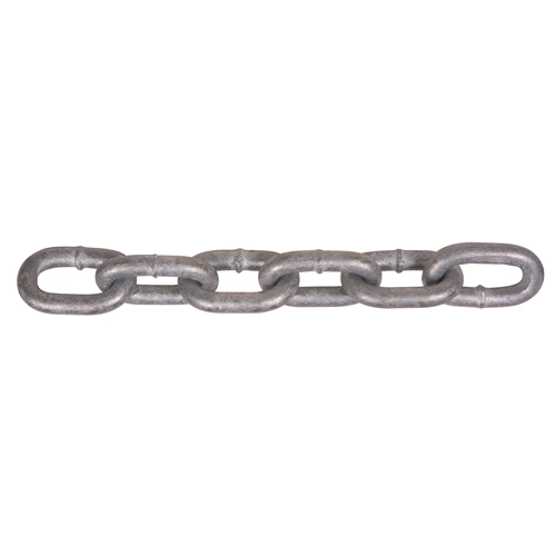 Hot-Dipped Galvanized Chains, Carbon Steel, 1/4" x 450' (137.2 m) L, Grade 30, 1100 lbs. (0.55 tons) Load Capacity Chandler Sales