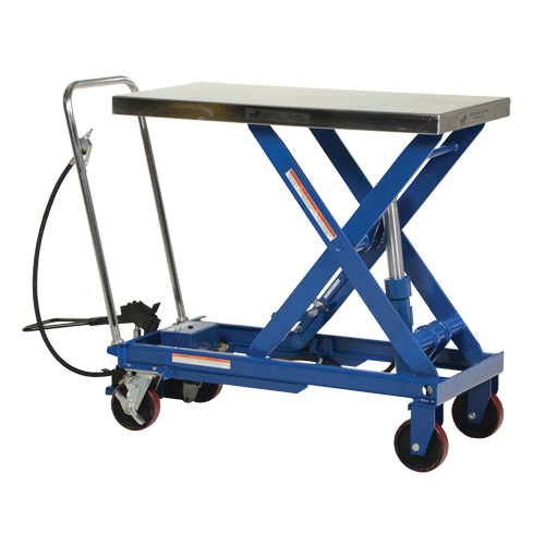Pneumatic Hydraulic Scissor Lift Table, Steel, 39-1/2" L x 20" W, 1750 lbs. Cap. Chandler Sales