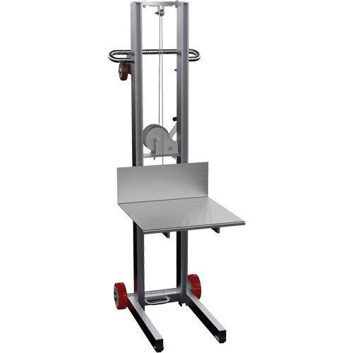 Empileur &agrave; plateforme, M&eacute;canisme Treuil manuel, Capacit&eacute; de 400 lb, Levage max de 58" Chandler Sales
