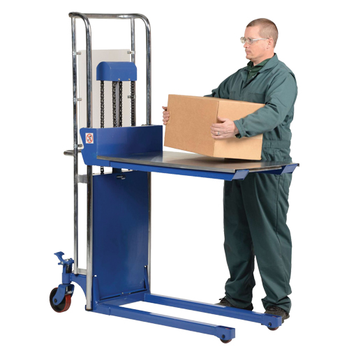 Hefti-Lift Load Stacker, Foot Pump Operated, 300 lbs. Capacity, 59" Max Lift Chandler Sales