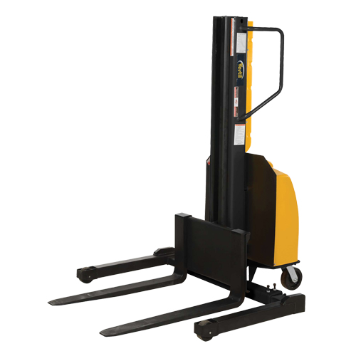 Narrow Mast Powered Lift Stacker, Electric Operated, 1500 lbs. Capacity, 98" Max Lift Chandler Sales