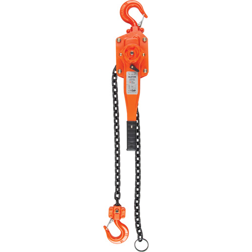 Lever Hoist, 10' Lift, 3000 lbs. (1.5 tons) Capacity, Alloy Steel Chain Chandler Sales
