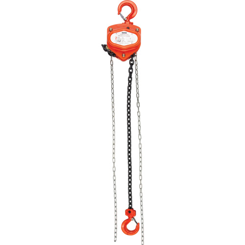 Chain Hoist, 10' Lift, 1000 lbs. (0.45 tons) Capacity, Alloy Steel Chain Chandler Sales