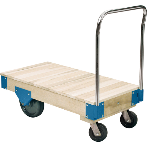Platform Trucks - All Wood Deck Platform Trucks, 60" L x 30" W, 3000 lbs. Capacity, Nylon Casters Chandler Sales
