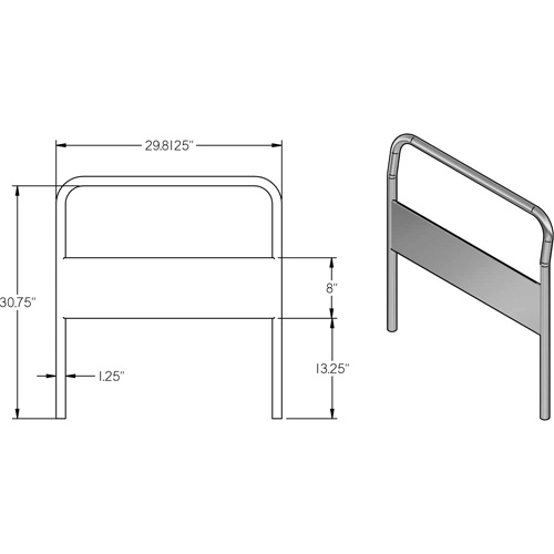 30" Chrome Handle for Platform Truck Chandler Sales