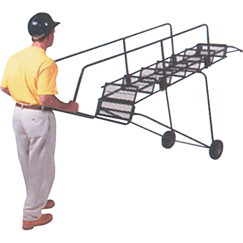 &eacute;chelles mobiles Fold-N-Store, 6 marches, Perfor&eacute;, Hauteur 60" Chandler Sales