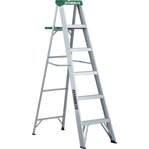 Commercial Duty Stepladders (2400 Series), 6', Aluminum, 225 lbs. Capacity, Type 2 Chandler Sales