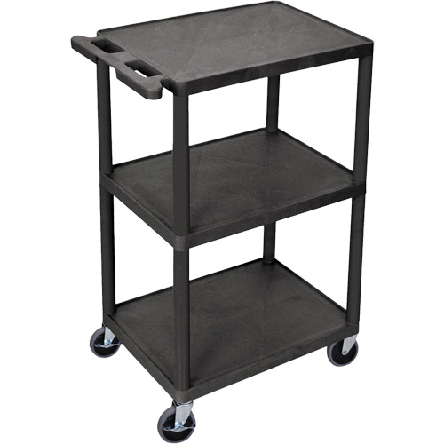 Utility Cart, 3 Tiers, 18" x 40" x 24", 400 lbs. Capacity Chandler Sales