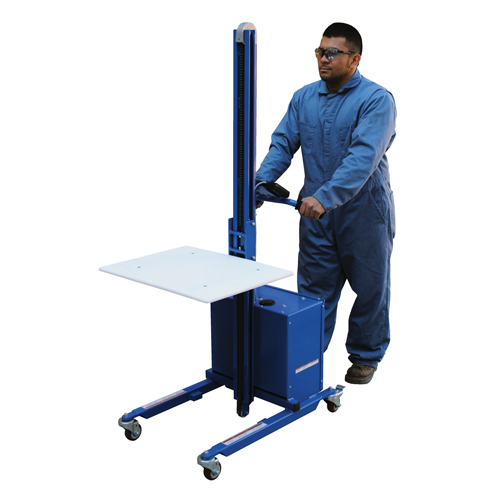 Gerbeur &agrave; plateforme &agrave; &eacute;l&eacute;vation rapide, M&eacute;canisme &eacute;lectrique, Capacit&eacute; de 175 lb, Levage max de 57" Chandler Sales