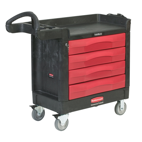 Armoires mobiles & centres de travail Trademaster, 4 tiroirs, 40-5/8" lo x 18-7/8" la x 38-3/8" h, Noir Chandler Sales
