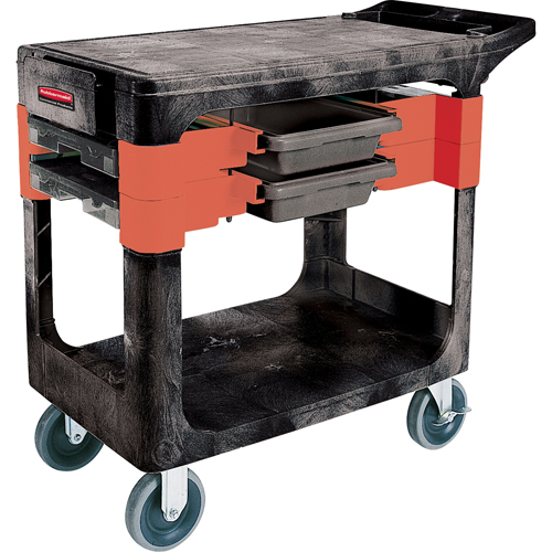 Maintenance Tool Cart, 2 Drawers, 38" L x 19-1/4" W x 33-3/8" H, Black Chandler Sales