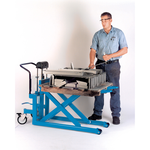 Hydraulic Skid Scissor Lift/Table, 42-1/2" L x 20-1/2" W, Steel, 1000 lbs. Capacity Chandler Sales
