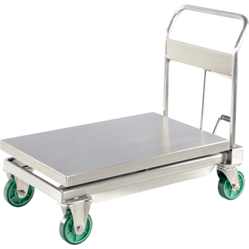Table &eacute;l&eacute;vatrice hydraulique &agrave; ciseaux, 35-1/2" lo x 19-3/4" la, Acier inoxydable, Capacit&eacute; 1100 lb Chandler Sales