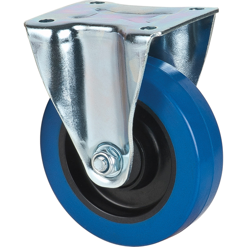 Roulette bleue, Fixe, 5" (127 mm), Caoutchouc, 400 lb (181 kg) Chandler Sales