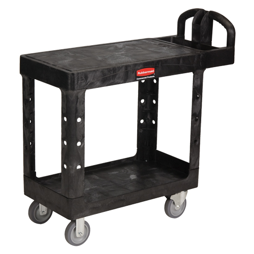 Chariot utilitaire robuste a/tablette plate - 4505-00, 2 tiers, 17-1/4" x 38-1/10" x 38-1/2", Capacit&eacute; 500 lb Chandler Sales