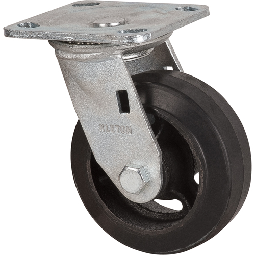Mold-on Caster, Swivel, 5" (127 mm), Rubber, 440 lbs. (199 kg.) Chandler Sales