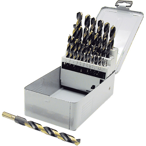 Jeu de forets &agrave; queue r&eacute;duite de premi&egrave;re qualit&eacute; JET-KUT B & G BG29RS, 29 morceaux, Acier rapide Chandler Sales