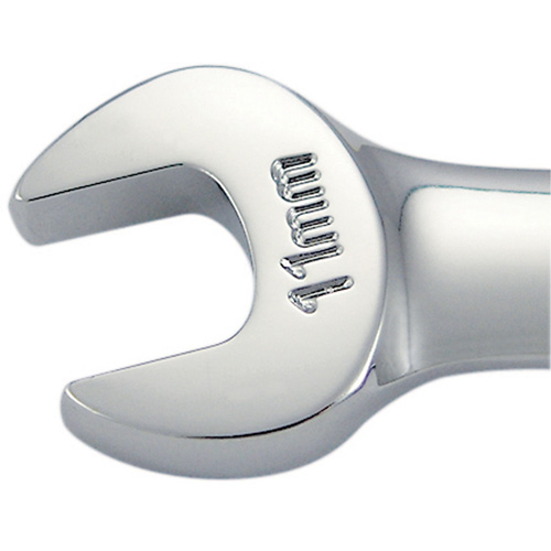 Cl&eacute; mixte &agrave; cliquet &agrave; motif long non r&eacute;versible, 11 mm, Fini Chrome Chandler Sales