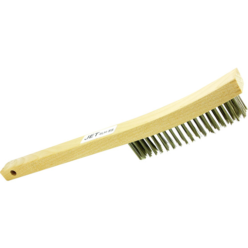 Brosse m&eacute;tallique &agrave; poils longs &agrave; quatre rang&eacute;es et manche long 4LHSS, Acier inoxydable, 4 x 19 rangs de fils, Longueur 13-3/4" Chandler Sales
