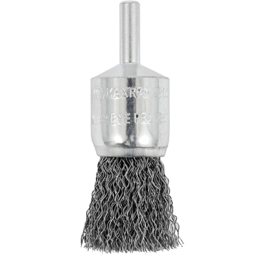 Shaft Mounted Crimped End Brush, 3/4", 0.012" Fill, 1/4" Shank Chandler Sales
