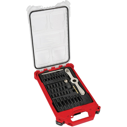 Jeu de tarauds & fili&egrave;res m&eacute;triques PackOut avec poign&eacute;e 2-en-1 Hex-Lok, 38 Morcea Chandler Sales