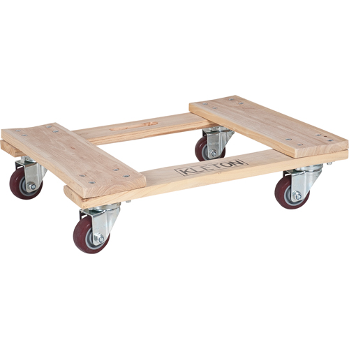 Socle roulant en bois dur, Roues en Polyur&eacute;thane, Capacit&eacute; de 900 lb, 18" la x 24" p x 7" h Chandler Sales