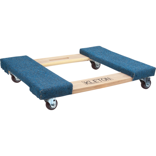 Socle roulant en bois dur &agrave; bouts avec tapis, Cadre en Bois, 18" la x 24" lo, Capacit&eacute; 900 lb Chandler Sales
