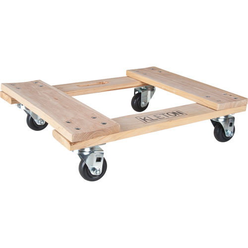 Socle roulant en bois dur, Roues en Polyol&eacute;fine, Capacit&eacute; de 1000 lb, 18" la x 24" p x 7" h Chandler Sales