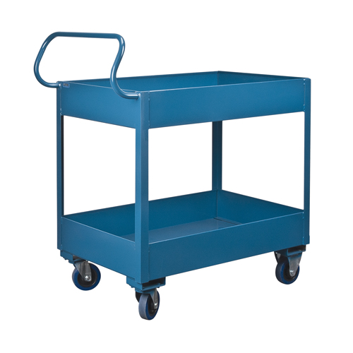 Chariots de service &agrave; bordure profonde, 2 Tiers, 24" la x 47" h x 36" p, Capacit&eacute; 1200 lb Chandler Sales