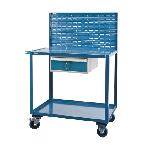 Chariots de service mobiles, 2 Tiers, 24" la x 57" h x 40" p, Capacit&eacute; 1200 lb Chandler Sales