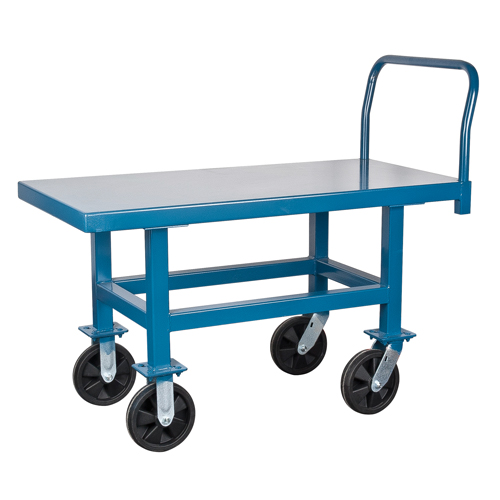Elevated Platform Trucks, 48" L x 24" W, 1800 lbs. Capacity, Rubber Casters Chandler Sales