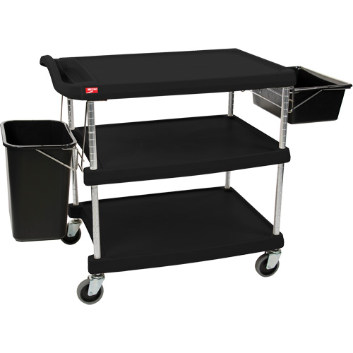 myCart Utility Cart, 3 Tiers, 20" x 35-1/2" x 30", 400 lbs. Capacity Chandler Sales