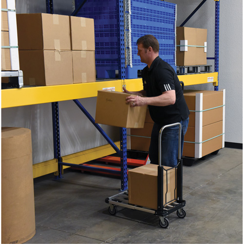 Fold-Up Platform Truck, Stainless Steel, 300 lbs., 28" L x 16" W, 33-1/2" High Chandler Sales