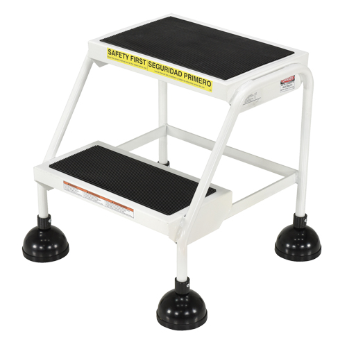 Stop-Step Ladders, 2 Steps, 16" Step Width, 18-9/16" Platform Height, Steel Chandler Sales