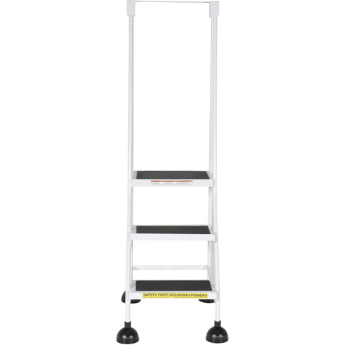 Stop-Step Ladders, 3 Steps, 16" Step Width, 28-11/16" Platform Height, Steel Chandler Sales