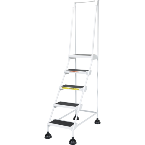 Light-Duty Stop-Step Ladders, 5 Steps, 16" Step Width, 47-11/16" Platform Height, Steel Chandler Sales