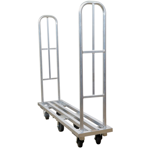 Aluminum U-Boat Platform Truck, 16" W x 63" L, 1322 lbs. Cap., Polyurethane Wheels Chandler Sales
