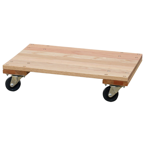 Socle roulant &agrave; plateforme en bois solide, Roues en Caoutchouc, Capacit&eacute; de 900 lb, 16" la x 24" p x 6" h Chandler Sales