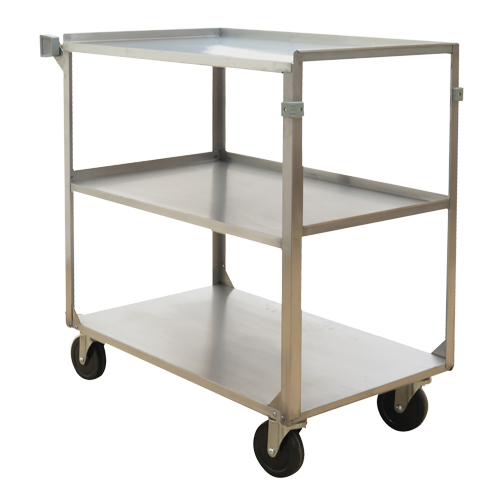 Shelf Carts, 3 Tiers, 21" W x 37-1/4" H x 35-1/8" D, 500 lbs. Capacity Chandler Sales